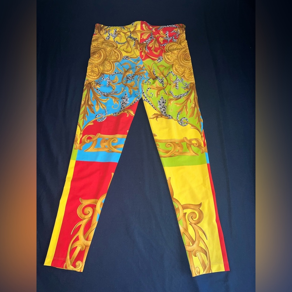 Versace Dalmatian baroque leggings size L 10 44